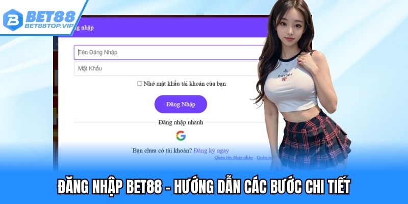 Hướng dẫn đăng nhập tài khoản BET88 thành công 100%